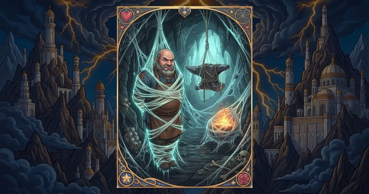 Brann, webbed and captive