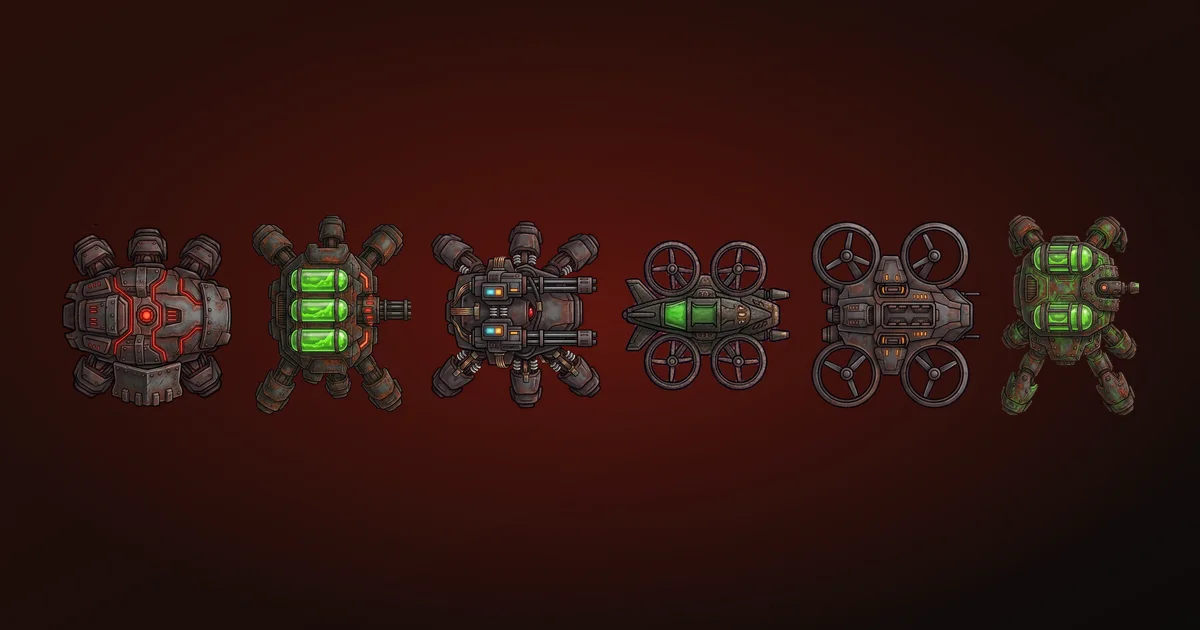 Enemy variants from Cinder Automata